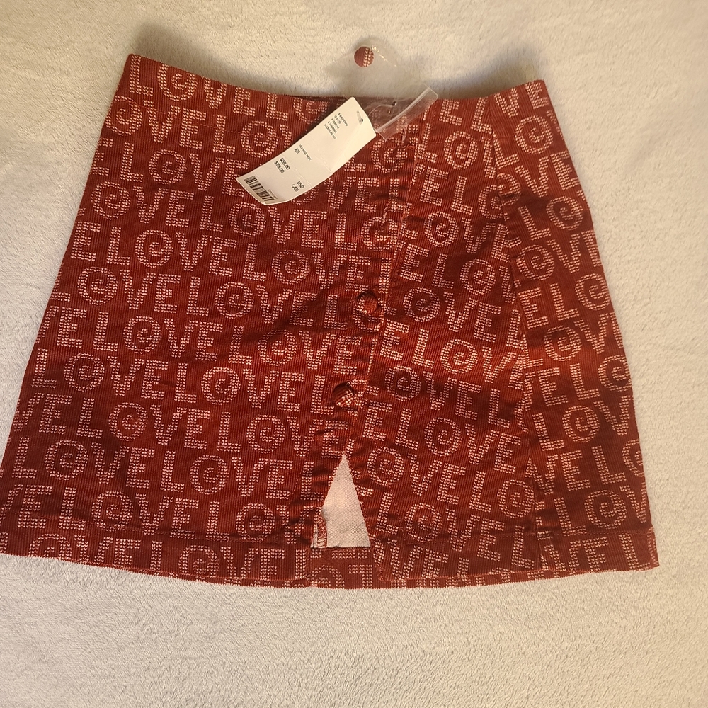 Urban Outfitters "love" mini skirt.  XS TP.
